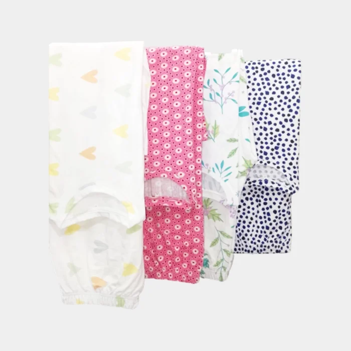 Ladies Printed Cotton Night Suit pack of 4