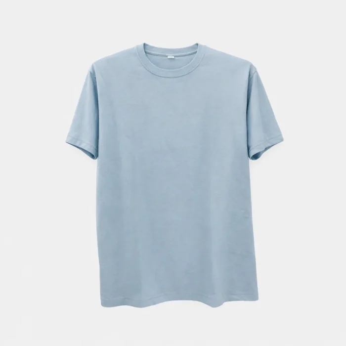 Men’s Light Blue Classic Crew Neck T-Shirt