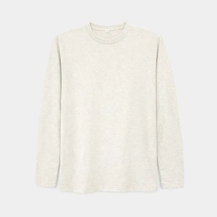 Men’s Off-White Textured Long Sleeve T-Shirt