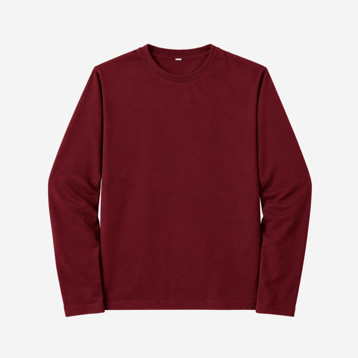 Rust Long Sleeve Crew Neck T-Shirt